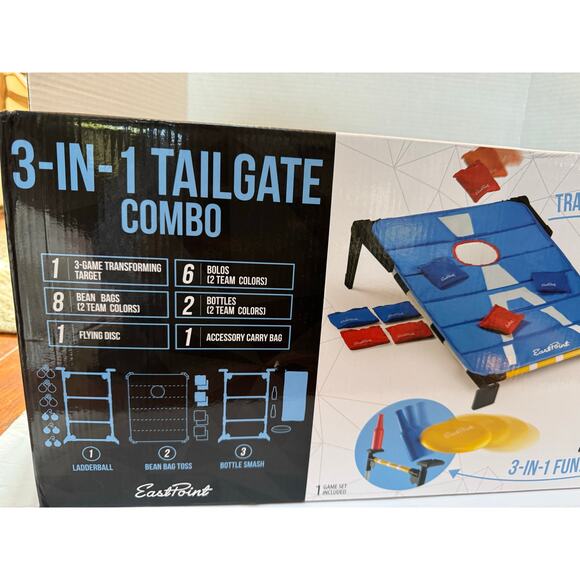 EastPoint 3-in-1 Outdoor Game Set – Cornhole, Ladderball & Bottle Smash - Picture 4 of 4